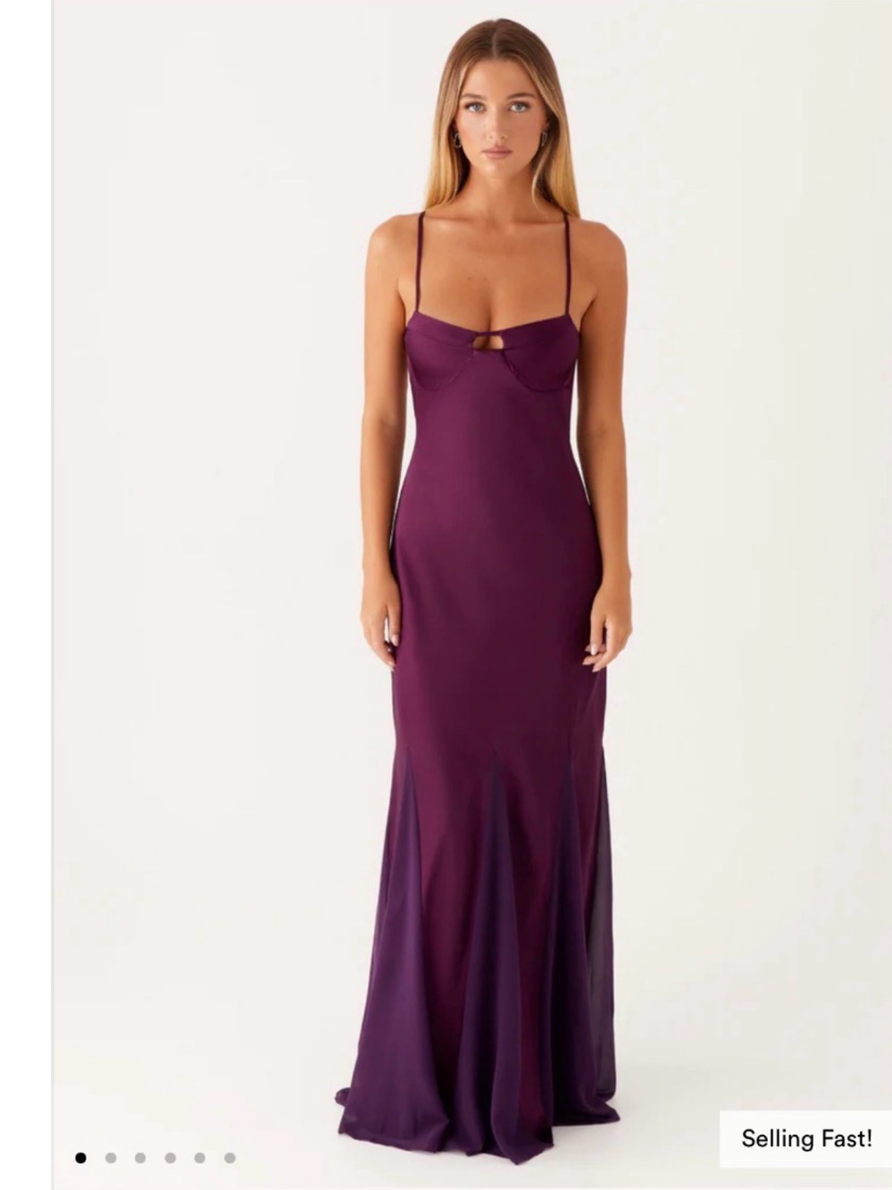 Peppermayo Plum Spaghetti-Strap Maxi Dress - Picture 1 of 2